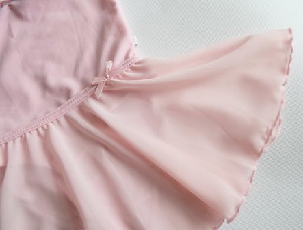 Balletpakje Chiffon rokje pink maat 92/164