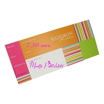 Cadeaubon &euro; 7,50 