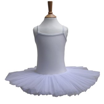 Huisje Hamburger draadloze Balletpakje White 4 laagste Tutu maat 104-158 - meetje-pettiskirts