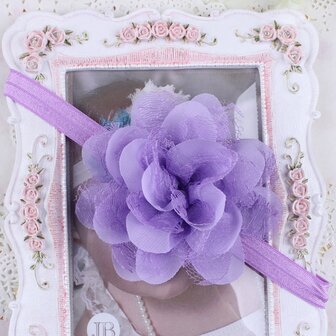 *Haarband Craft Lace Chiffon Flower lavendel