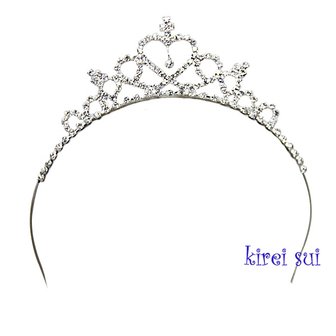 * Girls Bling Crystal Princess Crown Tiara Diadeem