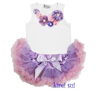 Petticoat Set Baby lavendel Pink + top luxe vintage Rossette