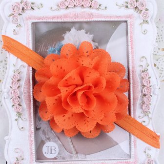 Flower Rossette Haarband Orange