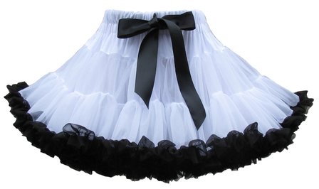   Petticoat Luxe white Black By Meetje-Pettiskirts Big Kids &amp; Women