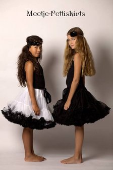   Petticoat Luxe white Black By Meetje-Pettiskirts Big Kids &amp; Women