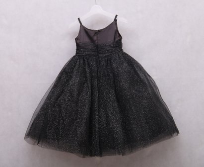 Black Zilver Sequin Prinses Feestjurk 98-146 