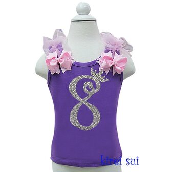 *Prinses Rapunzel verjaardag Glittertop nummer 8 