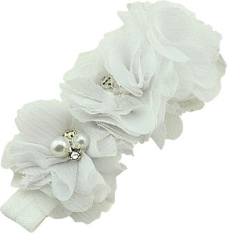 *Haarband Happy Flower Sparkle White