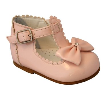 ** Luxury Sally feest schoentjes strik diamand pink 