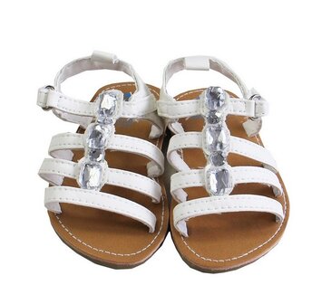 Baby Shiny Jewelled White Sandaaltjes
