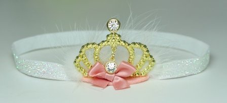 Baby Crown Diamond Feather Haarband 