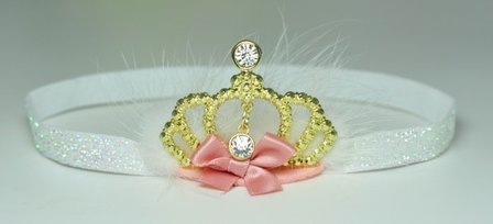 Baby Crown Diamond Feather Haarband 