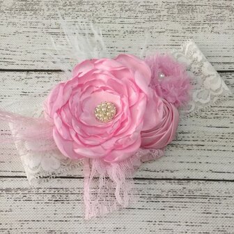  Vintage Inspired Couture Pink Haarband