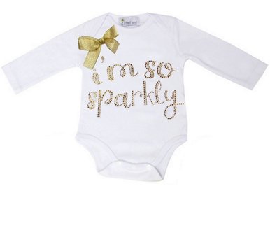 Baby Fashion Romper longsleeve I.m so sparkly