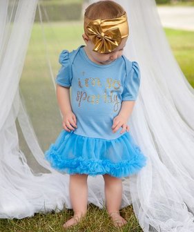 Baby jurk blauw I&#039;m so sparkly 