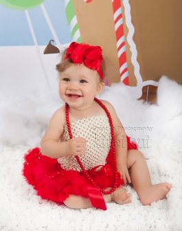 Baby Petticoat Glitter rood 50-68