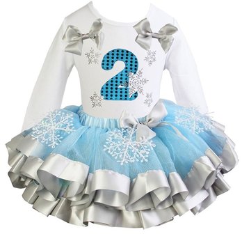 heerlijkheid Malawi rand Frozen Elsa verjaardag jurk longsleeve met cijfer 1 t/m 6 -  meetje-pettiskirts