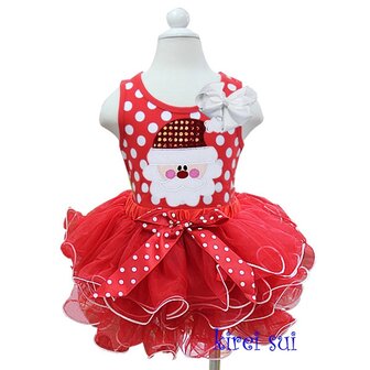 Kerst tutu Polkadot Rood Kerstman Rood 