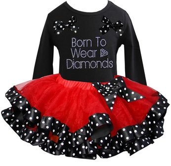 Tutu rok set Longsleeve Glitter wear to be diamonds  