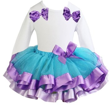 Tutu rok set Longsleeve Aqua purple longsleeve  