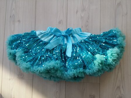      Petticoat luxe glitter Elsa Blue maat 3-6 jaar 