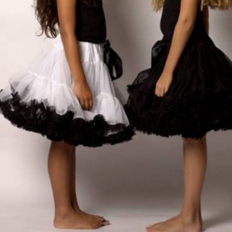 Petticoat Luxe white Black By Meetje-Pettiskirts Big Kids &amp; Women