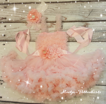 Feestjurk Pettidress By Meetje baby Pink luxe 3delig Romantic Flower