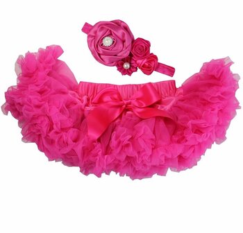 Baby Petticoat Hotpink &amp; haarband 