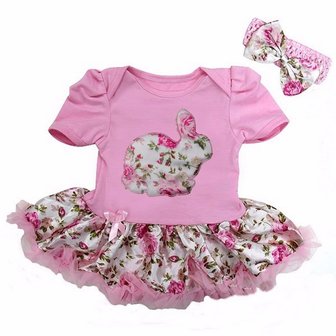 Baby jurk Flower Easter Bunny