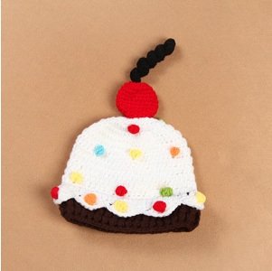 Cupcake muts gehaakt