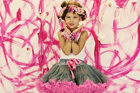 Petticoat Donker Grijs Pink By Meetje-Pettiskirts Kids &amp; Women
