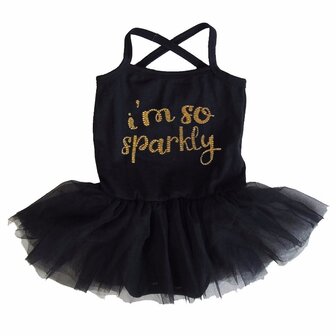 baby tutu jurkje Zwart I,m so Sparkly