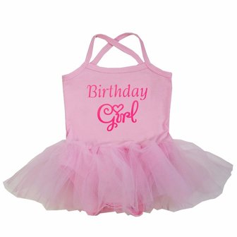 baby tutu jurkje Roze Birthday Girl 