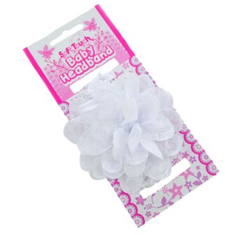 Baby haarbandje Craft Lace wit 