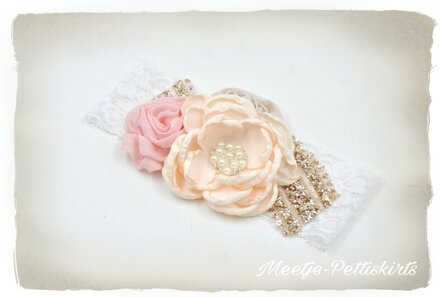Luxe Haarband Rich Beauty Gold sparkle peach Ivory haarband