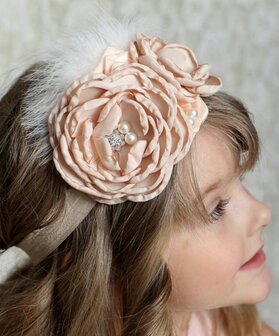 Baby &amp; Meisje Luxe haarband Vintage Cream Camel