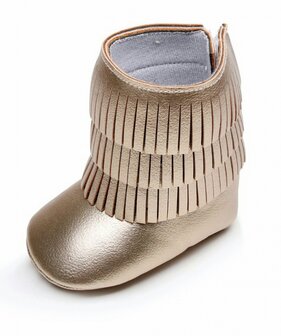  Baby Laarsjes mocassins Fringel Goud