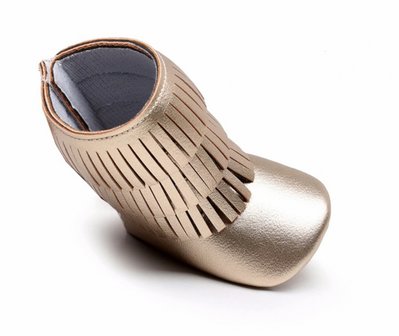  Baby Laarsjes mocassins Fringel Goud