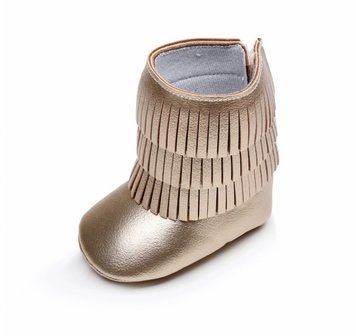  Baby Laarsjes mocassins Fringel Goud