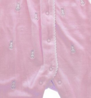 Boxpakje konijntje velours roze 