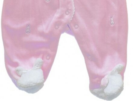 Boxpakje konijntje velours roze 
