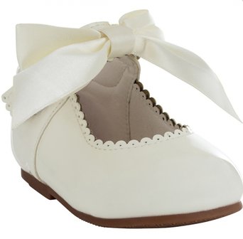 Bruidmeisje schoen strik creme 18-27