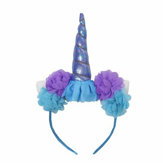 Unicorn diadeem blauw lila