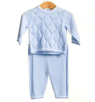Baby Knit Set Zip Zap Jongens Blauw 