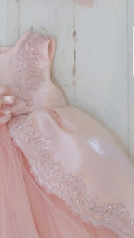 Baby Bruidsjurk  Dreamgirl Dusty Pink Couche Tot 3-24 maanden.