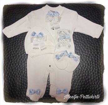 boxpakje Glitter Blauw beer 3delige set