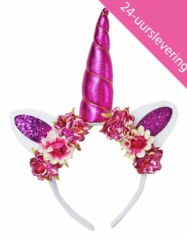 Unicorn diadeem luxe fuchsia Flowers Shiny bloem