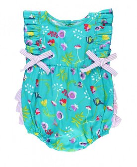 Sweet Meadow Bow-Front Bubble Romper