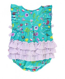 Sweet Meadow Bow-Front Bubble Romper