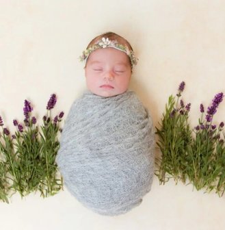 Mohair omslagdoek groot / wrap fotoshoot grijs 